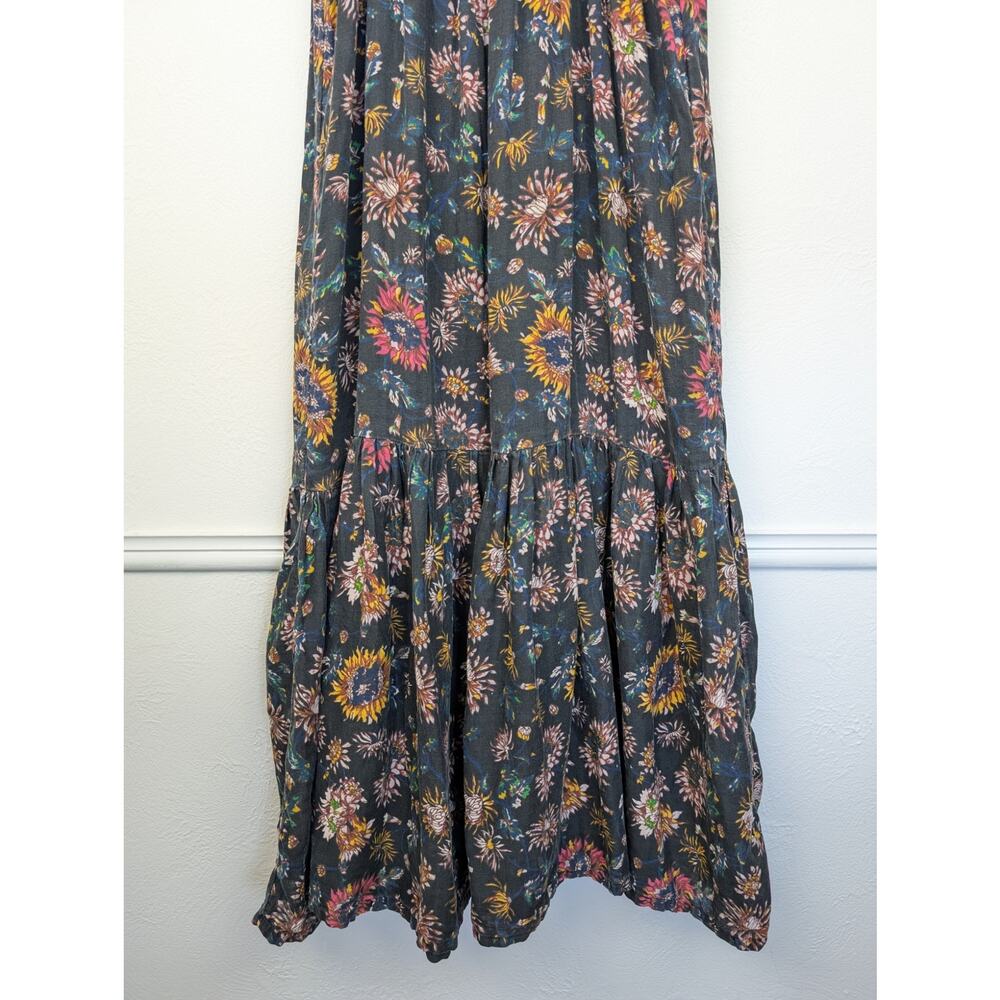 Natural Life Maxi Dress Sunflower Floral Cottagecore Boho Summer Black Size S - Picture 7 of 10
